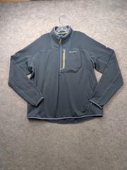 Eddie Bauer Pullover Men’s XL Gray First Ascent Half Zip Fleece Outdoors Hiking