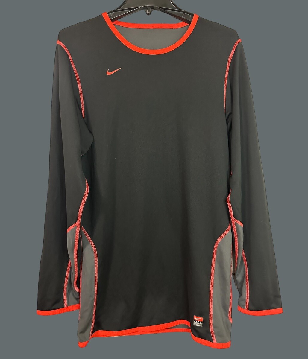 Men’s Nike Reversible GK Jersey Measure’s A Medium, Black/Orange Long Sleeve gallery