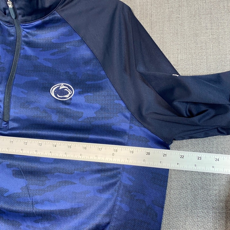 Ahead Penn State Nittany Lions Mens Small Blue Camo 1/4 Zip Golf Pullover gallery