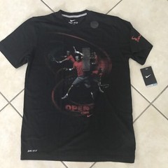 NIKE Men S bull logo Open Fire Fuego TEE Black Red 456960-010 Shirt 2010 New