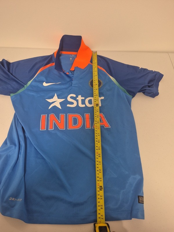 Nike Dri-Fit Star India Cricket Jersey Men Size Large L Shirt Team Blue gallery