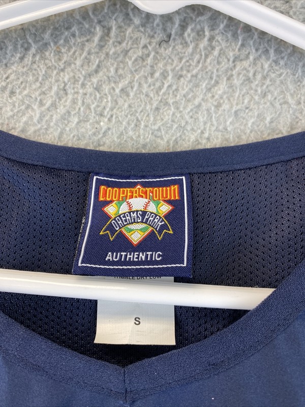Cooperstown Baseball Short Sleeve Windshirt Mens S Blue Red V Neck Vented /89-58 gallery