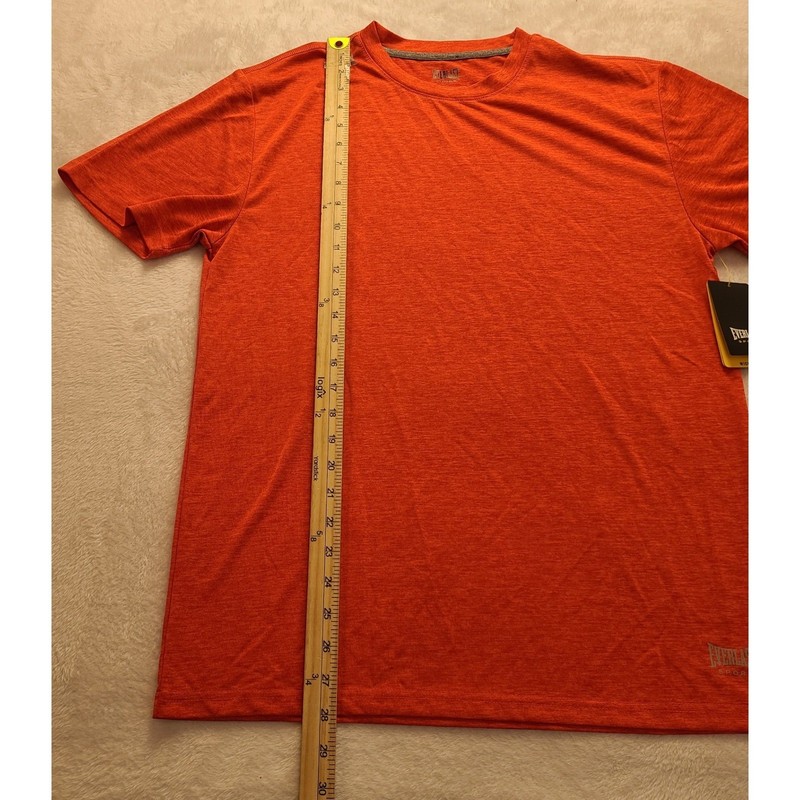 Everlast Sport Men's Heather Tee Orange Wicking Active Shirt Medium New NWT gallery