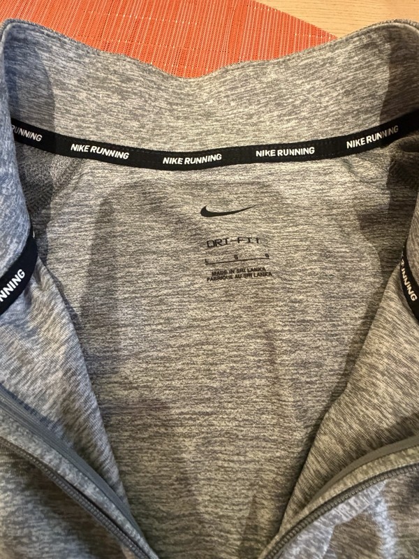 Large Men’s Grey Nike Dry Fit Running 1/4 Zip Pull Over With Thumb Holes, Bundle gallery