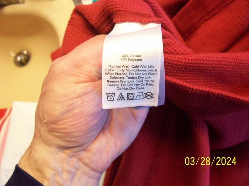 men's sz TXL soft Black Labrador Retriever thermal shirt 49" Eddie Bauer true XL gallery