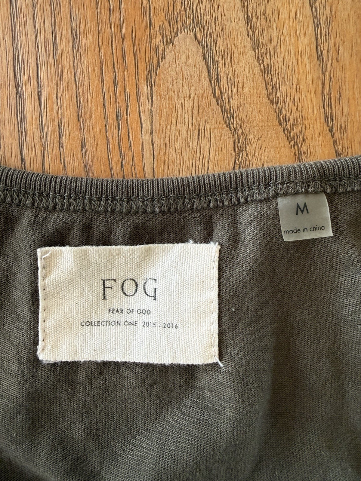 Fear Of God Collection One 2015-2016 Army Green Tank Top Size Medium gallery