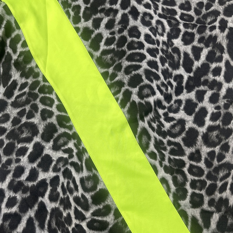 EPTM Leopard Print Neon Yellow Long Sleeve Top, Size XL, New NB1 gallery
