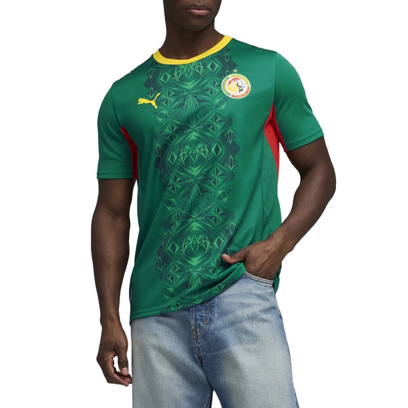 PUMA Senegal Away Crew Neck Short Sleeve Replica Jersey Mens Green 78317102 gallery
