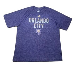 Adidas Mens Climalite Performance T Shirt Large Space Dye Purple Orlando City FC