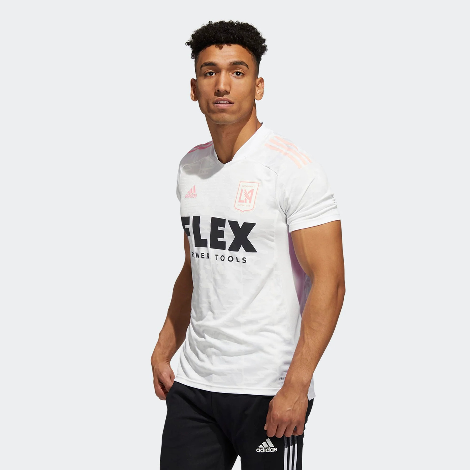 Adidas MLS Men's Los Angeles FC Condivo 21 Soccer Jersey, White/Glow Pink gallery
