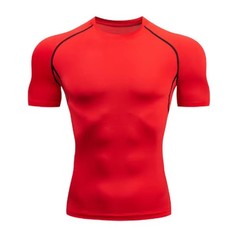 mens red compression shirt
