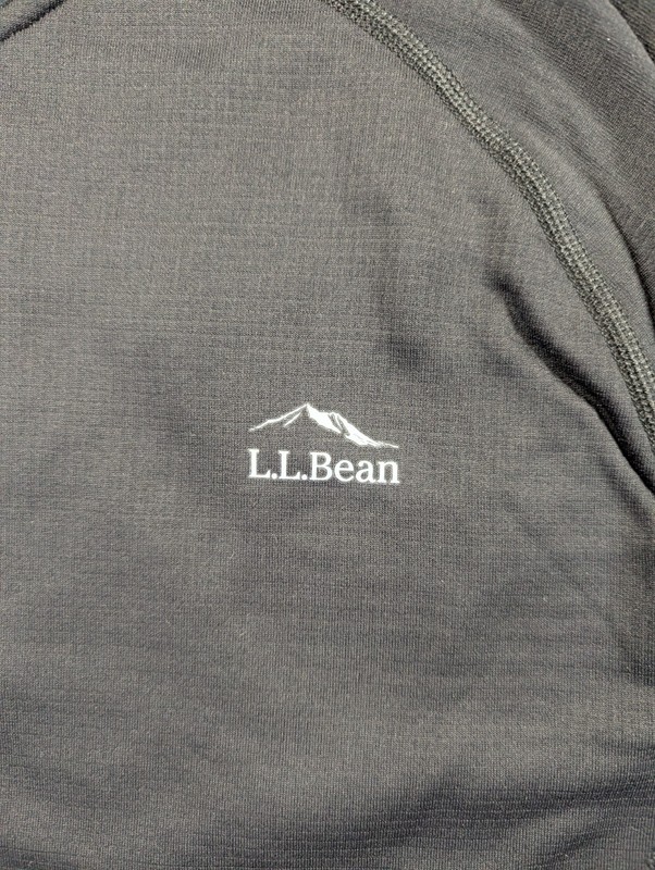 L.L.Bean Midweight Baselayer Crew Top Mens XL Black Raglan Sleeve Athleisure gallery