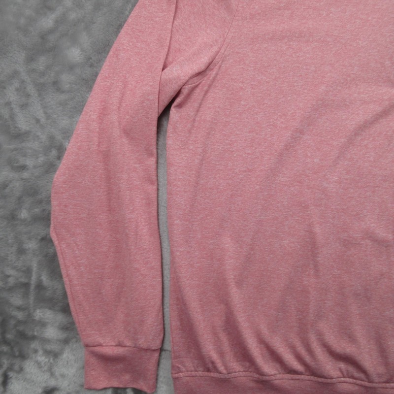 STITCH Golf Pullover Mens Large Pink 1/4 Zip Mock Neck Performance Top Casual gallery