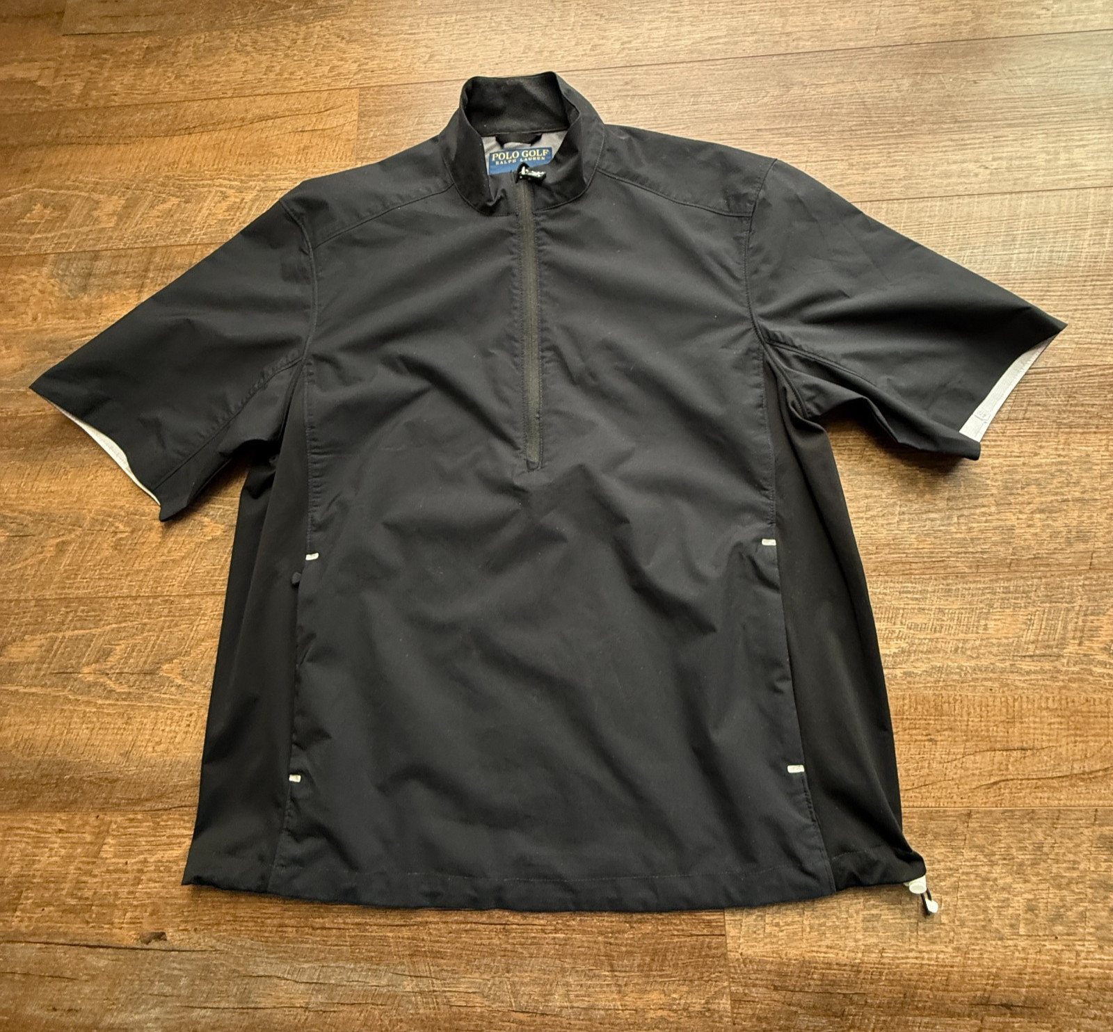 Polo Golf Ralph Lauren Pullover Men M Black 1/4 Zip Water Resistant Packable gallery