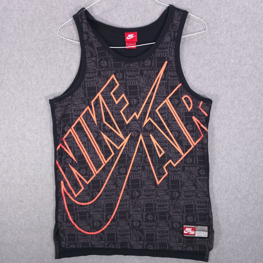Nike Air Red Tag Y2K Swoosh Spellout Jersey Tank Top Muscle Shirt Mens Medium