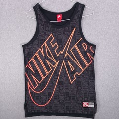 Nike Air Red Tag Y2K Swoosh Spellout Jersey Tank Top Muscle Shirt Mens Medium