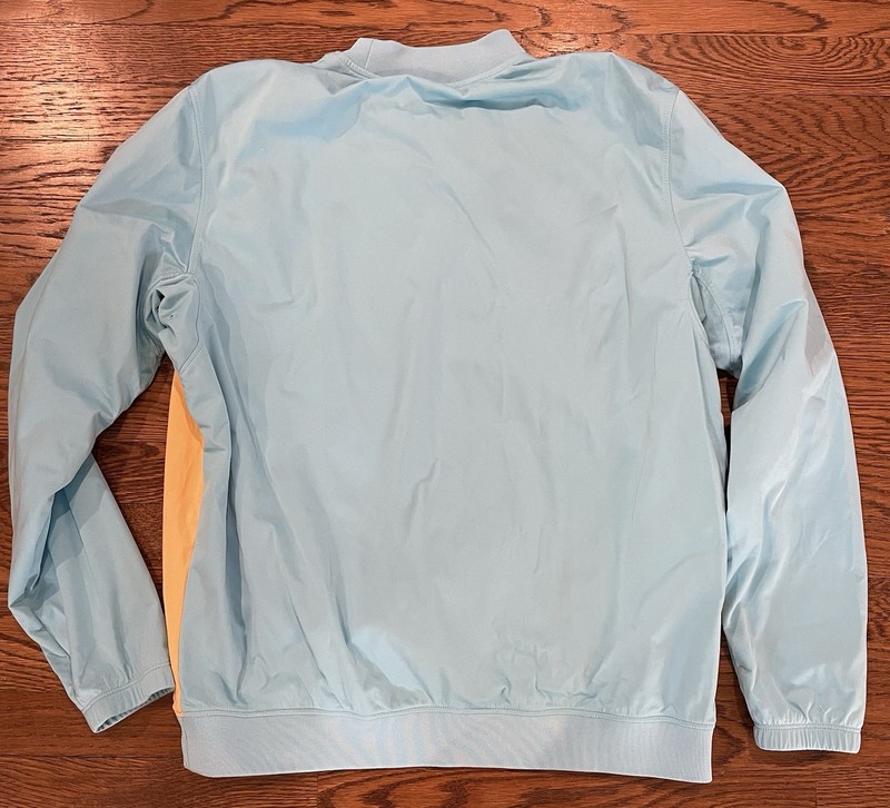 Nike Shield Victory Golf Men's Pullover Crew Shirt Blue Yellow Medium Ice Cream gallery