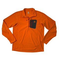 Eddie Bauer Sweater Mens LT Large Tall Tangerine First Ascent Pullover Fleece