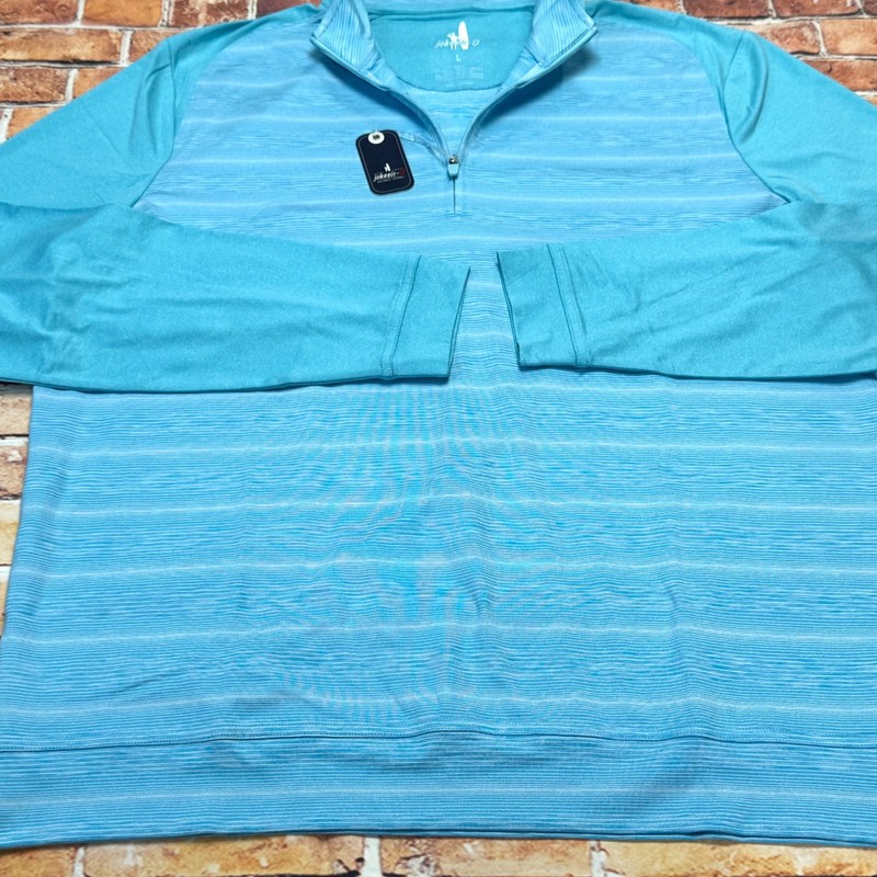 Johnnie-O Bert Performance 1/4 Zip Pullover Baja Mens Size LARGE Striped $128 gallery