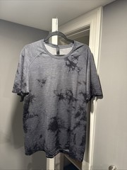 Lululemon Metal Vent Tech 2.0 Shirt Mens Large Grey Marble Short Sleeve Training