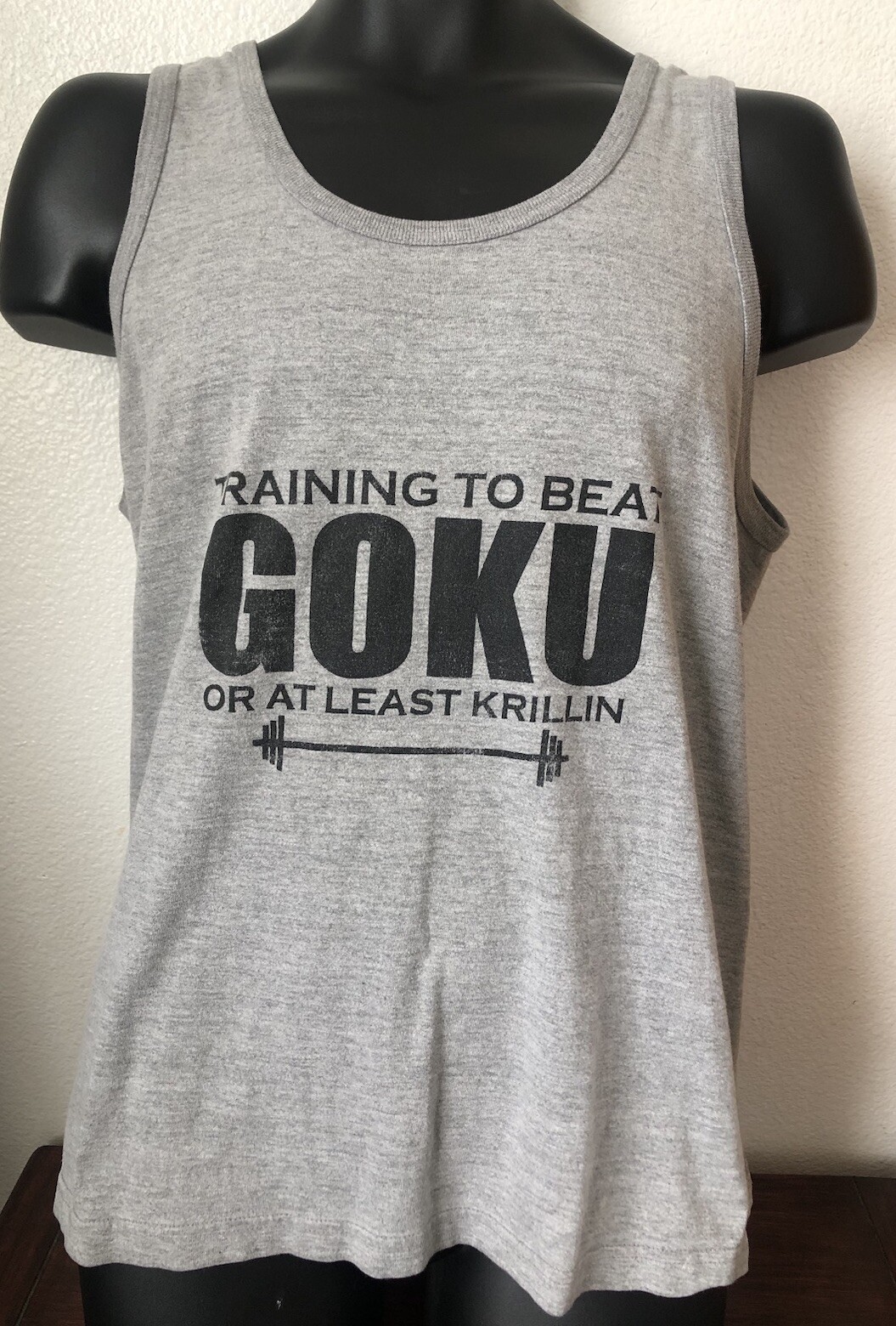 🔥 Training To Beat GOKU Or At Least Krillin Mens Sleeveless Tank Muscle GYM L gallery