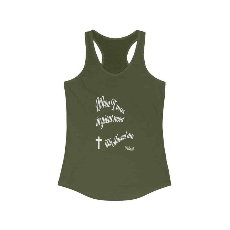 Next Level Ideal Racerback Tank "When I was in Great Need" sp gallery