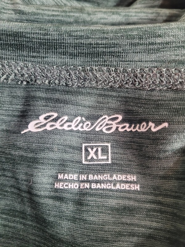Eddie Bauer Mens XL Long Sleeve FreeDry Motion Athletic Performance Green gallery