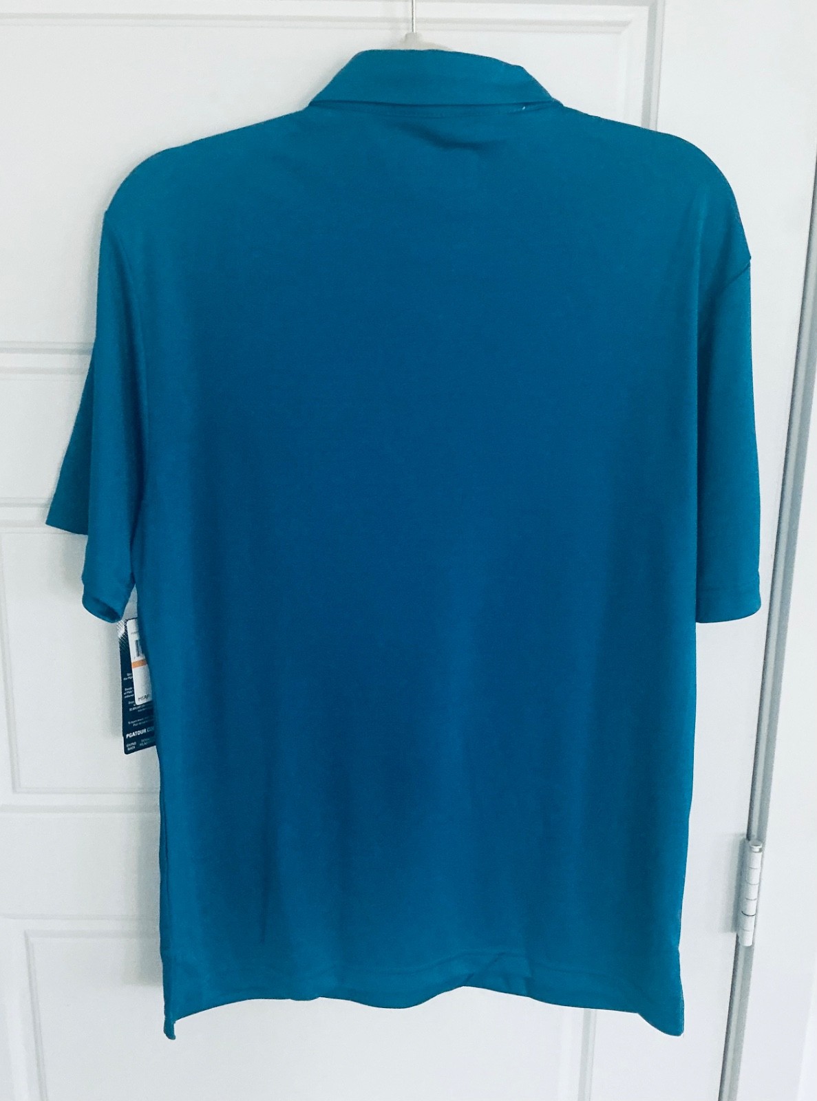 PGA Tour Golf Men’s Small Blue Motionflux Collared Short Slv Pullover Shirt NWT gallery
