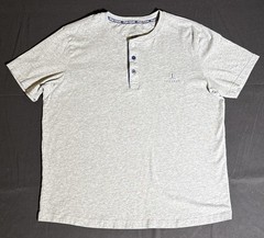 PGA Tour Mens Golf Shirt Large Short Sleeve Gray 1/4 Button Down