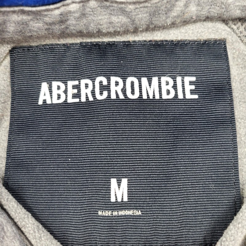Abercrombie & Fitch 1/4 Zip Pullover Mens Medium Gray Performance Embroidery gallery