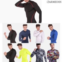 ARMEDES Mens Skin Tight Compression Baselayer Activewear Long Sleeve Shirt R151
