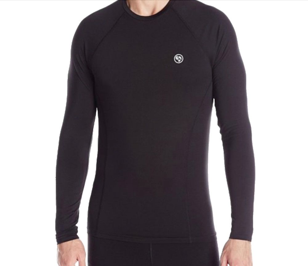 ClimateSmart Base Layer Shirt Mens S Stretch Long Sleeve Athletic Thermal Top