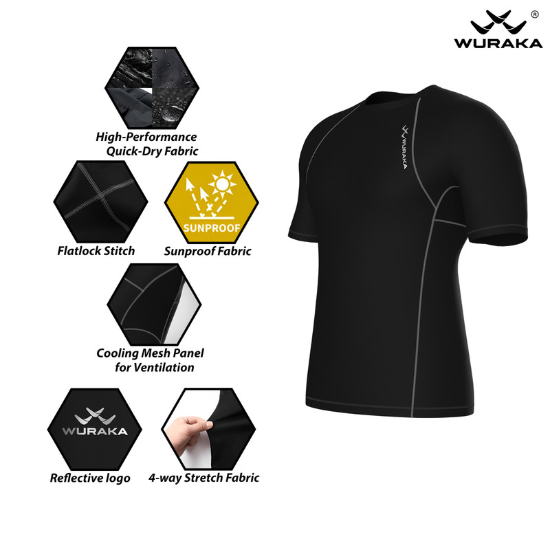 Mens Compression Armor Base layer Under Armor Half Sleeve Shirt & Fitness Shorts gallery