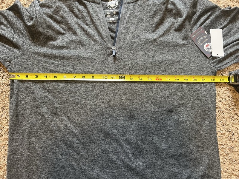 Flag & Anthem Men's Madeflex Quarter Zip Pullover Gray Size Large NWT BRAND NEW gallery