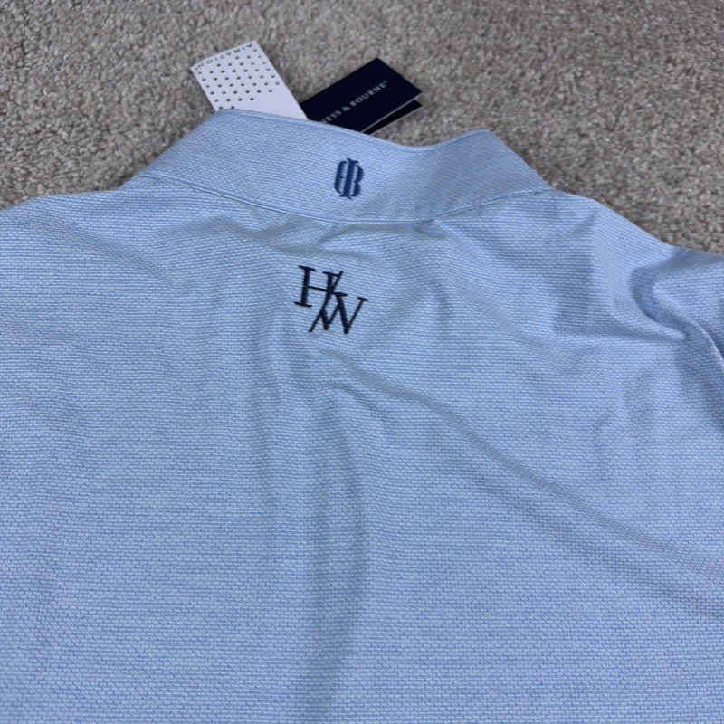 Holderness & Bourne Shirt Mens Extra Large Blue Airation Golf Performance Golfer gallery