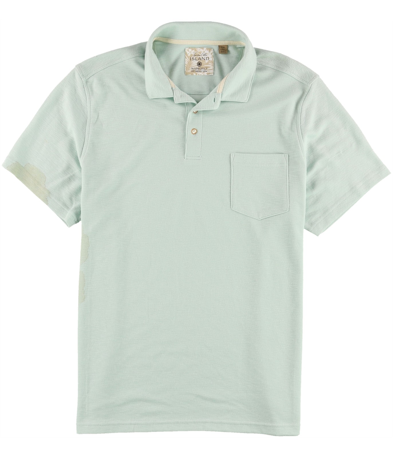 Tasso Elba Mens Slub Polo Shirt, minnow, 2XL gallery