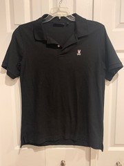 Psycho Bunny by Robert Godley Golf Shortsleeve Polo Shirt Sz 6 (Large) Black
