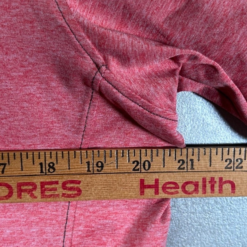 Columbia Omni-Wick Mens Small Red Heather Charcoal Grey Colorblock T-Shirt Small gallery