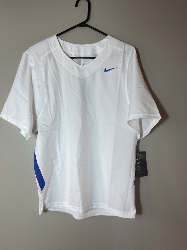 Nike Lacrosse Jersey Men's Shirt Blue Untouchable Speed White/blue Sz S New $55