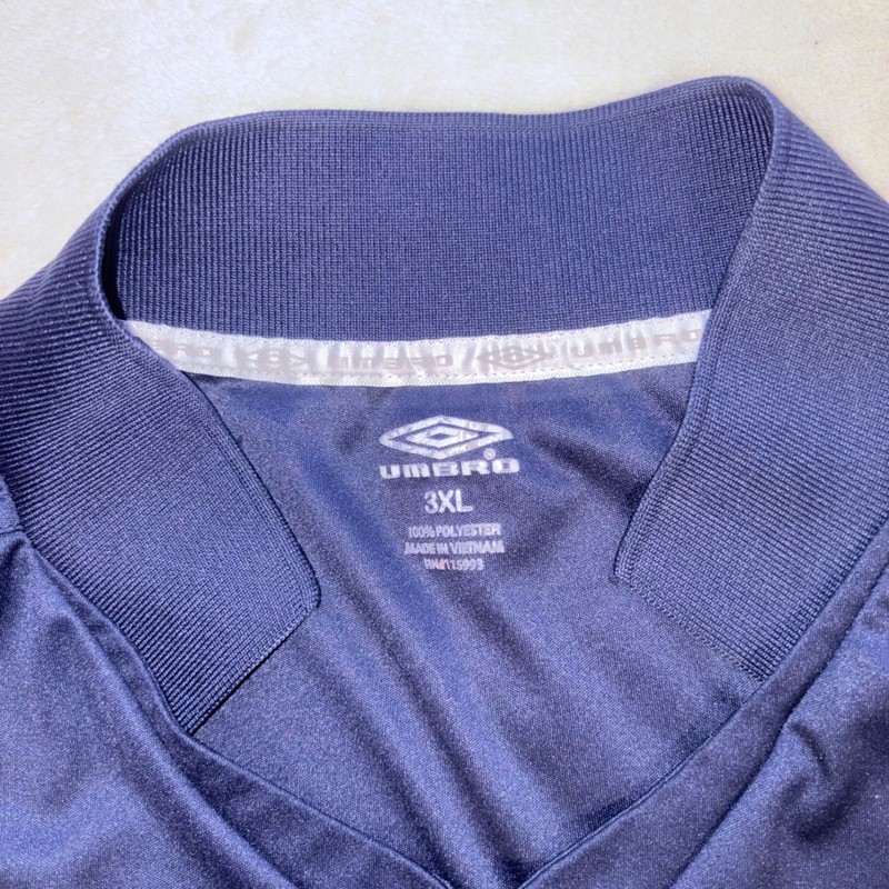 UMBRO Soccer Jersey Y2K Mens 3XL Blue Short Sleeve V-Neck Athletic Sportswear gallery
