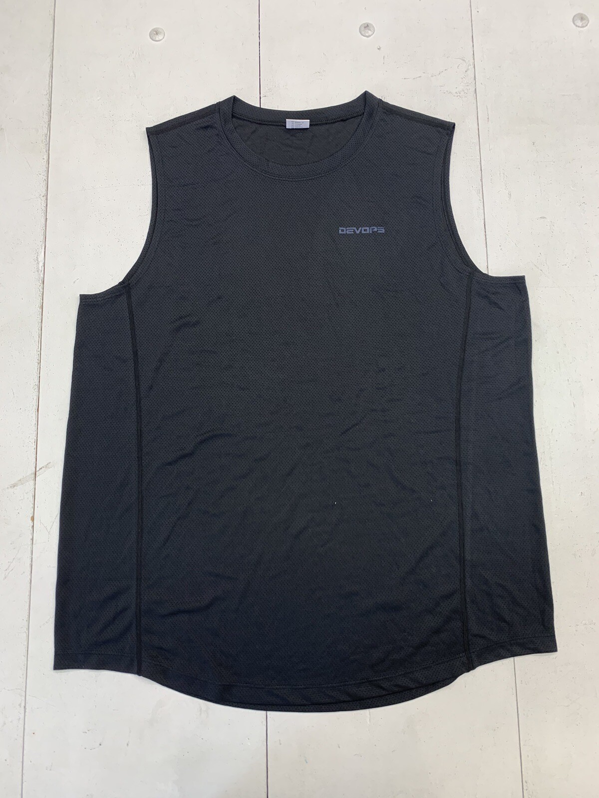 Devops Mens Black Mesh Athletic Tank Size XL gallery