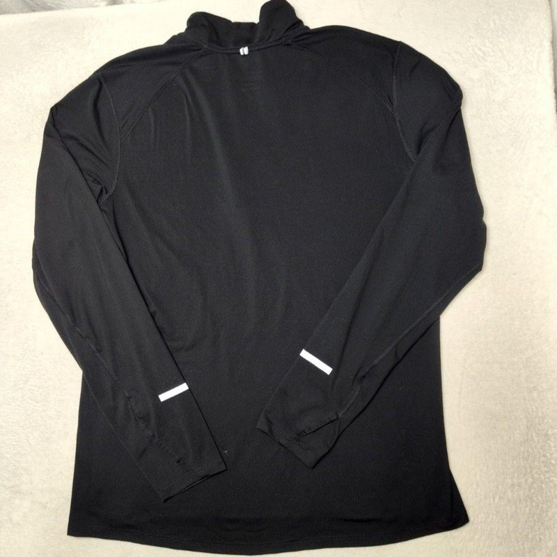 Nike Pullover Men L Black Element Running Dri-FIT 1/4 Zip Mock Neck Athletic Gym gallery