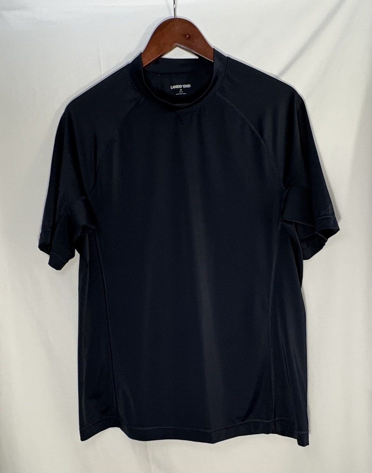Lands' End Men's Swim/Surf/Rash Guard Stretch Shirt Navy M Nylon Spandex 38-40 gallery