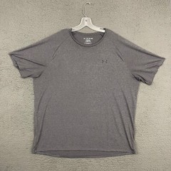 Under Armour T-Shirt Mens 3XL Gray Tech Tee Activewear Workout Sports Dad Gym