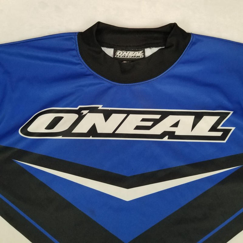 O'Neal Racing Blue Black White Long Sleeve Motocross Jersey Shirt Men's Small gallery
