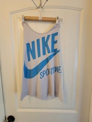 NIKE Sportswear Retro Tanktop Mens M Gray/Blue