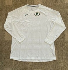 Nike Pro Top Shirt NFL Green Bay Packers LS Breathe Athletic White Men’s 3XL