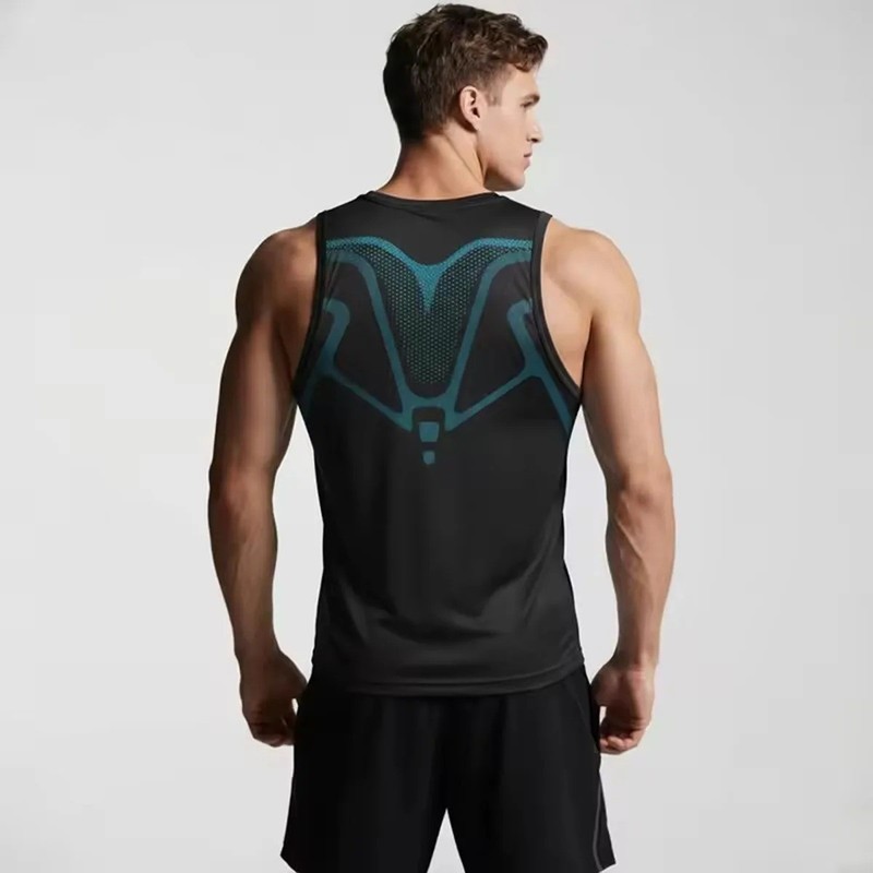 Men Compression Shirt Version Ionic Shaping Sleeveless Vest Sport Tank Top S-2XL gallery