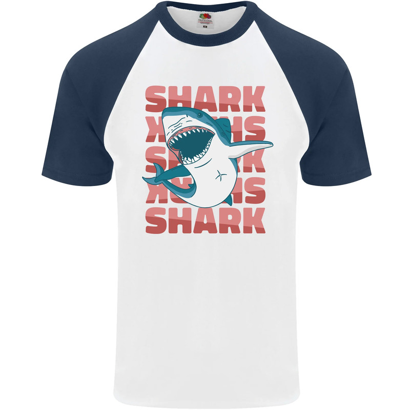 A Great White Shark Mens S/S Baseball T-Shirt gallery