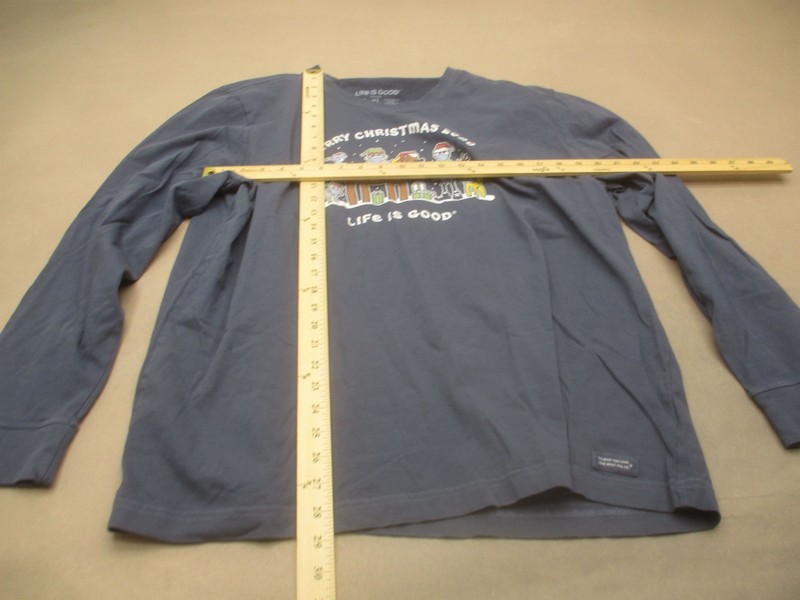Life Is Good Size XL Mens Blue 100% Cotton Long Sleeve Christmas Soft Top 996 gallery